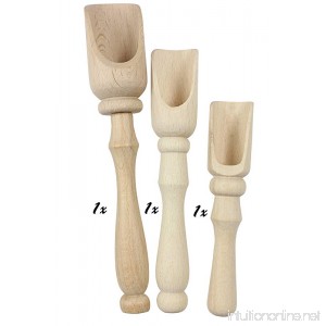 Stylish Wooden Scoops (1x4 3/4 1x5 3/4 1x7) - B01BST9LVA